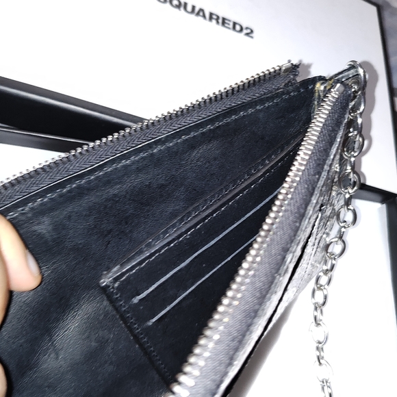 Dsquared2 Black and Silver Chain Wallet - Picture 4 of 4
